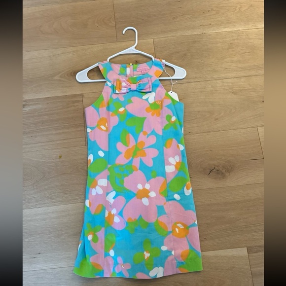 Lilly Pulitzer Bow Dress in Shorely Blue Mojo